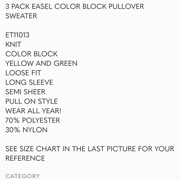 Easel color block sweater. - Picture 4 of 4